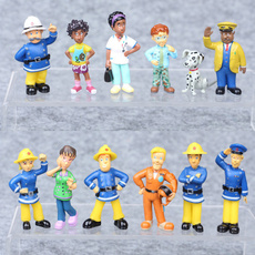 12Pcs/Set Fireman Sam Action Figure Toys Playset PVC Dolls Kids Birthday Gift