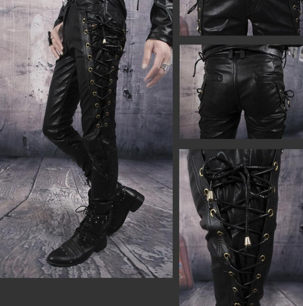bootcut leather pants mens