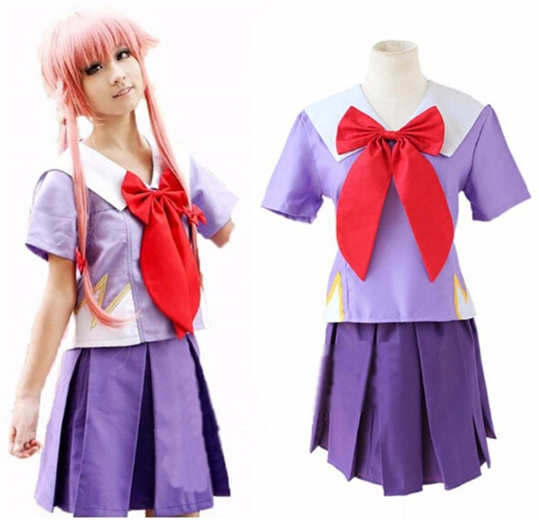 Mirai Nikki Future Diary Yuno Gasai Cosplay Costume