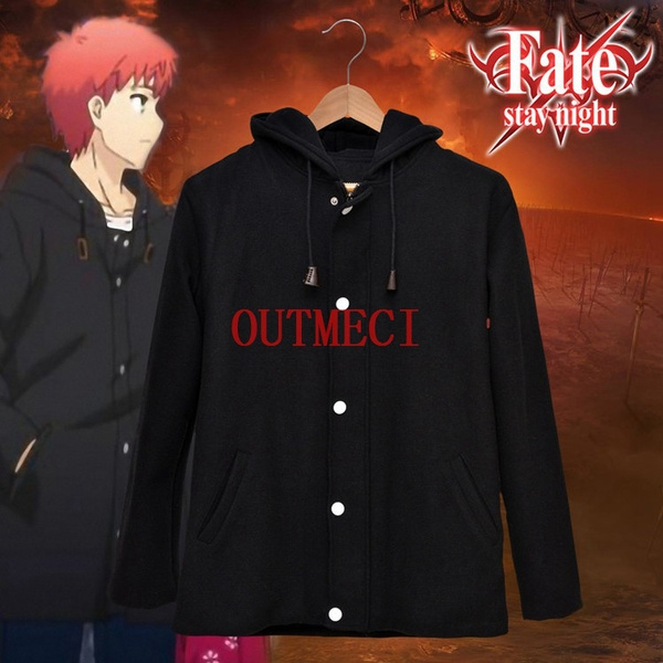 Anime Fate Stay Night Emiya Shirou Hoodie Cosplay Costume Hooded Jacket Daily Casual Sweatshirt