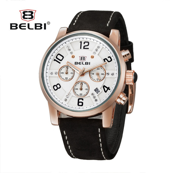 Brand BELBI Men s Steel Quartz Male Clock Fashion Watches for Men Waterproof Watch Saat Erkekler Men s Watch Erkek Kol Saati