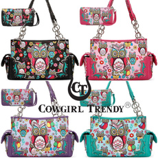 Owl, art, Colorful, westernstylehandbag