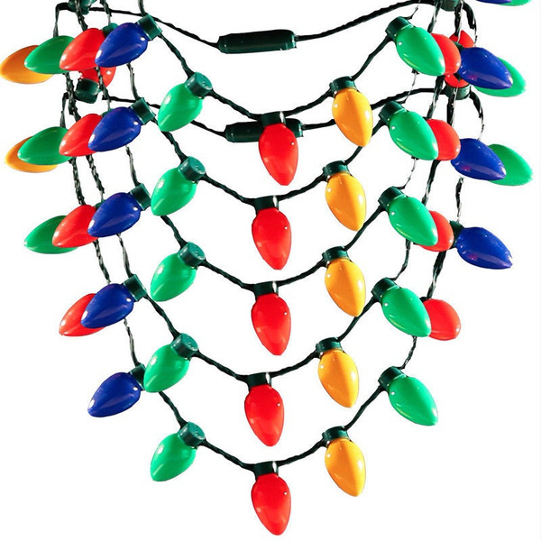 LED Christmas Light Necklace Colorful Light Up Necklace, Perfect for  Christmas | eBay