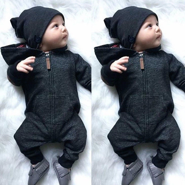 US Infant Newborn Baby Boy Girl Cotton Bodysuit Romper Jumpsuit Clothes ...