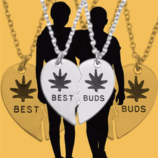 Punk jewelry, Chain Necklace, hip hop jewelry, leaf