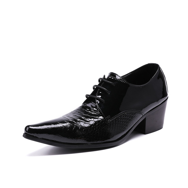 Men Dress Shoes Pointed Toe High Heel 