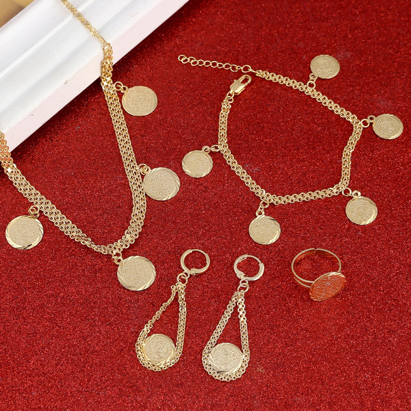 Beautiful Laxmi Coin Design Matte Gold Polish Designer Fancy Stylish Choker  Style Kemp Jewelry Necklace Set - Imitation Jewellery Online / Artificial  Jewelry Shopping for Womens