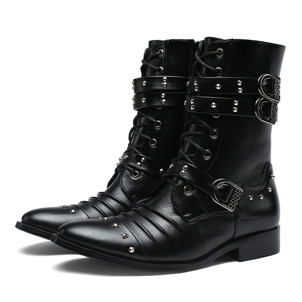 pointed toe combat boots