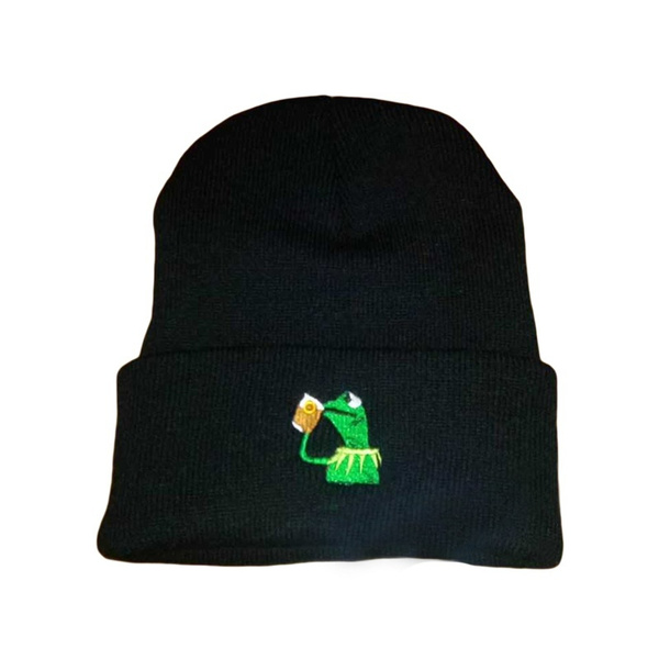 KERMIT TEA Hat Unisex Beanie Cap Knitted Warm Winter Knit Skull Cap