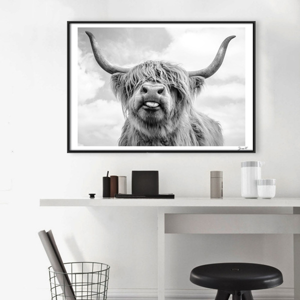 Wall Art Freedom Highland Cow Print And Poster Canvas Paintings For Living Room Decor Yak Decoration Wish - Highland Cow Room Decor Wall Art Freedom Highland Cow Print And Poster Canvas Paintings For Living Room Decor Yak Decoration Wish - Highland Cow Room Decor