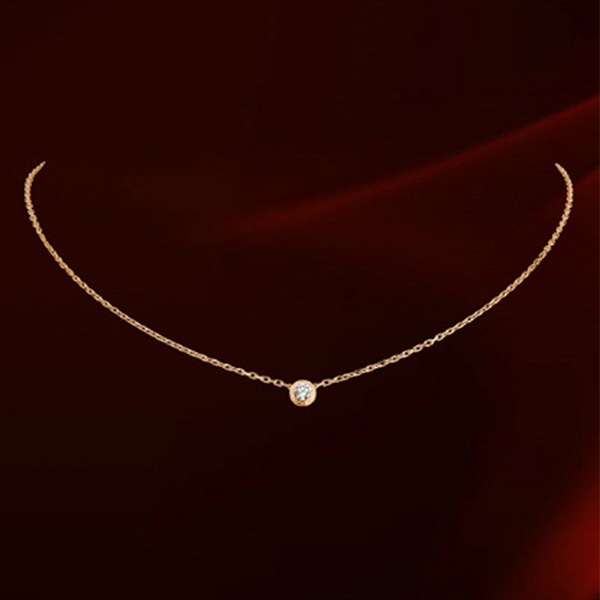 single diamond chain necklace