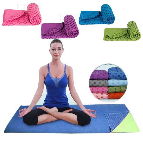 Non Slip Yoga Mat Cover Towel Blanket Sports Fitness Exercise