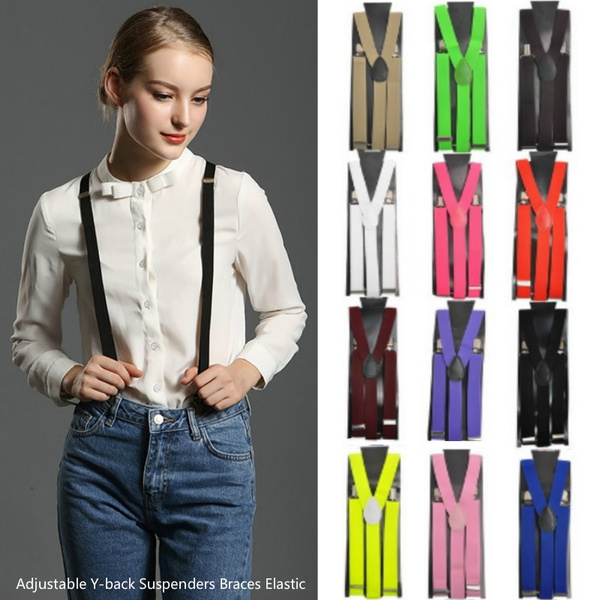7-14 Years Old BOY Teenage 25mm Pants Suspenders Braces Elastic over 20 Color 