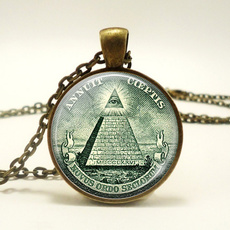 glasspendantnecklace, freemasonnecklace, illuminati, Pendant Necklace
