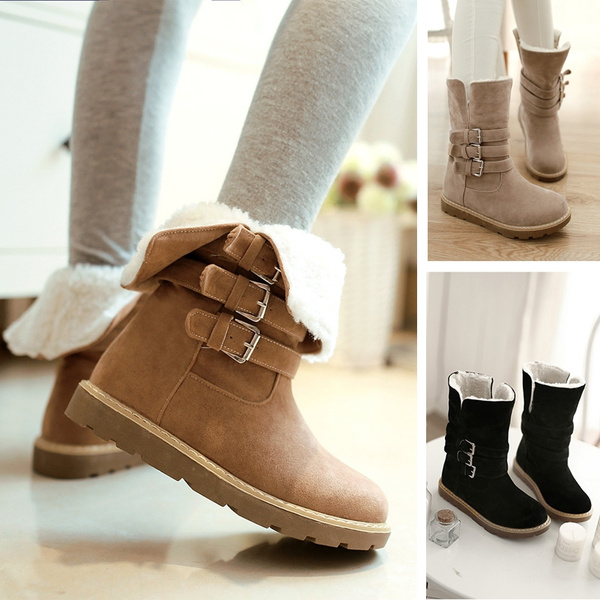 casual fur short boots