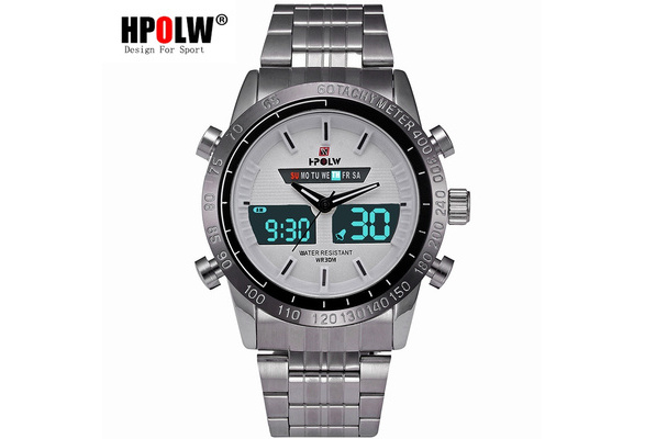 Top Luxury Brand HPOLW Men Full Steel Sport Watches Men's Quartz