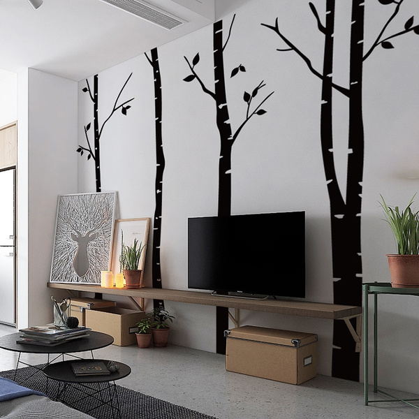 Large Birch Tree Wall Decal Living Room Bedroom Nursery Forest Vinyl Sticker Removable Branches Art Stencil Leaves Home Decor Wish - Large Birch Tree Wall Stencil Large Birch Tree Wall Decal Living Room Bedroom Nursery Forest Vinyl Sticker Removable Branches Art Stencil Leaves Home Decor Wish - Large Birch Tree Wall Stencil