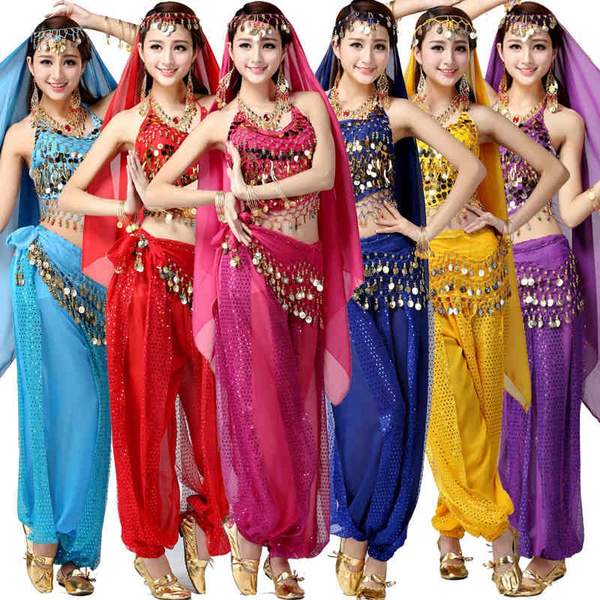 Women Indian Costumes Egyptian Belly Dance Performance Wear Cosplay Dress 