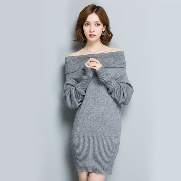 Knotted Stretch Wool Dress: Women's Designer Dresses