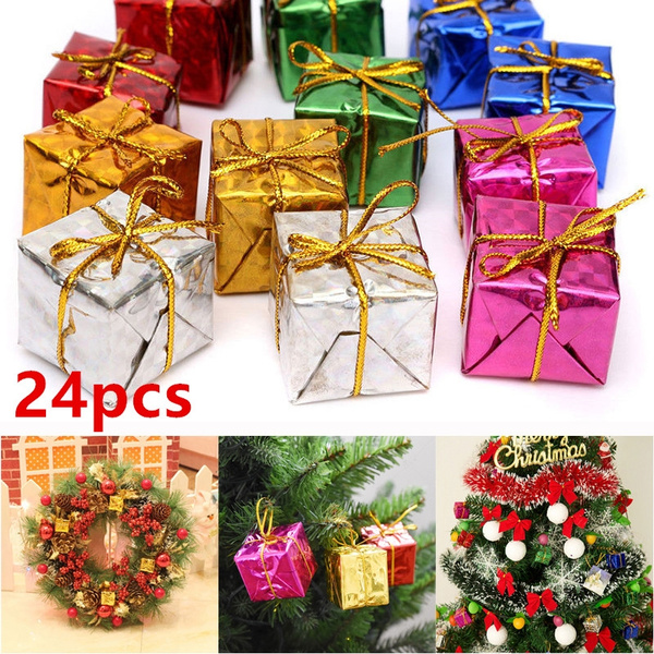 Mini Christmas Gifts Deco, Hanging Foam Gift Boxes