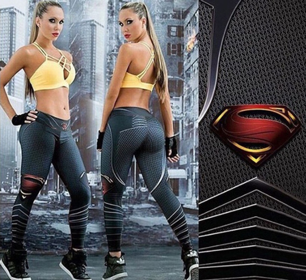 Superman Printing Women Yoga Fitness 