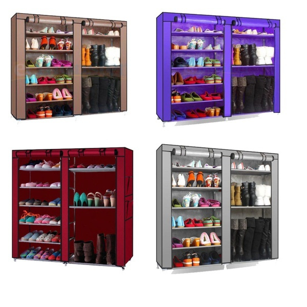 Portable Shoe Rack 9 Shelf Storage Closet Home Organizer Cabinet