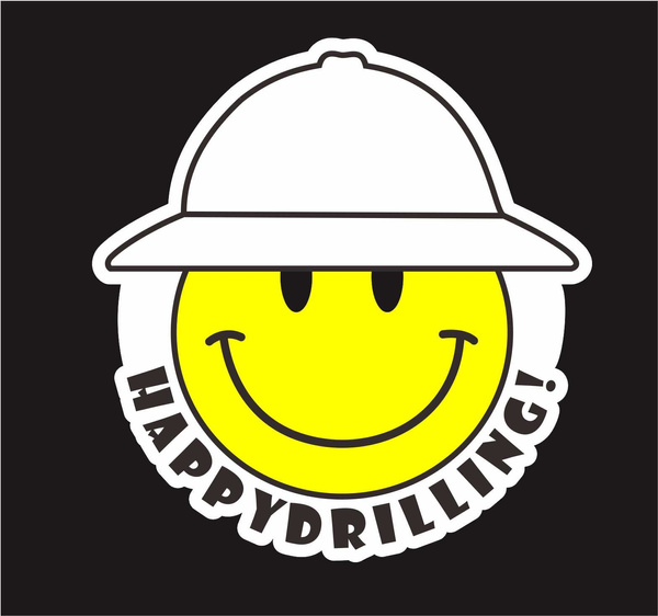 Happy Tandem Smiley USA Hardhat Oilfield Helmet Toolbox Sticker  H905 3 