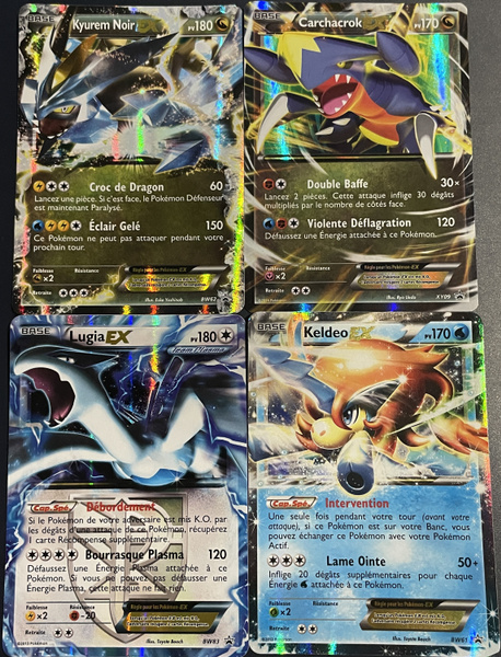 Lot De 4 Cartes Ex Pokemon Kyurem Blanc Noir Lugia Et Keldeo Holo Reverse Promo 180 Pv Noir Blanc Neuve Fr Rare Wish