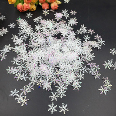 300pcs Shiny Delicate Snowflake Ornaments Christmas Tree Party Home Decor