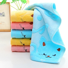 25*50 Cm Home Bathing Shower Towel Living Cute Cat Baby Towel Bamboo Fiber Towel Cotton Towel Strong Water Absorbing Microfiber