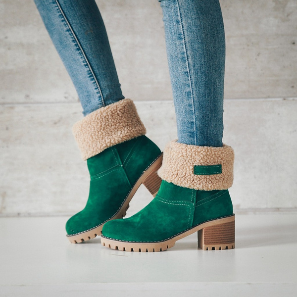 green boots for women