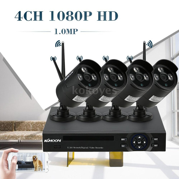 KKmoon 4CH 1080P HD WiFi NVR Kit with 4pcs Wireless WiFi