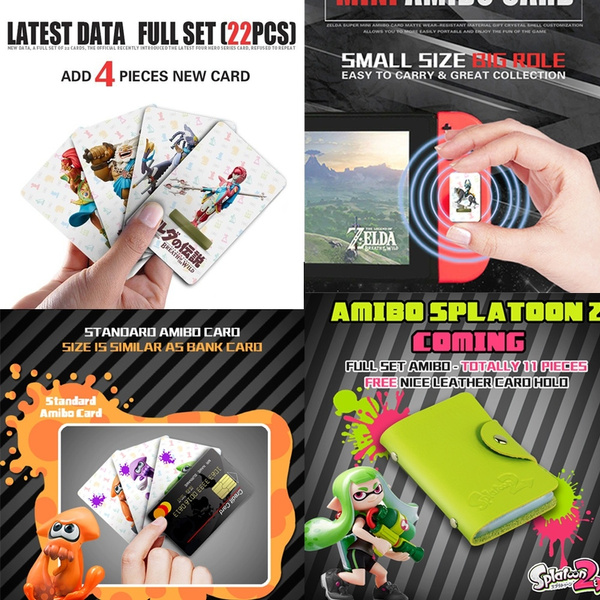 For Nintendo Switch Wii U 22 18 Pcs Amiibo Nfc Card Botw Oot Ssb Legend Of Zelda Wolf Link Hearts 11 Pcs Splatoon 2 Nfc And Pcs Mario Kart 8 Deluxe Holder Wish For Nintendo Switch Wii U 22 18 Pcs Amiibo Nfc Card Botw Oot Ssb Legend Of Zelda Wolf Link Hearts 11 Pcs Splatoon 2 Nfc And Pcs Mario Kart 8 Deluxe Holder Wish
