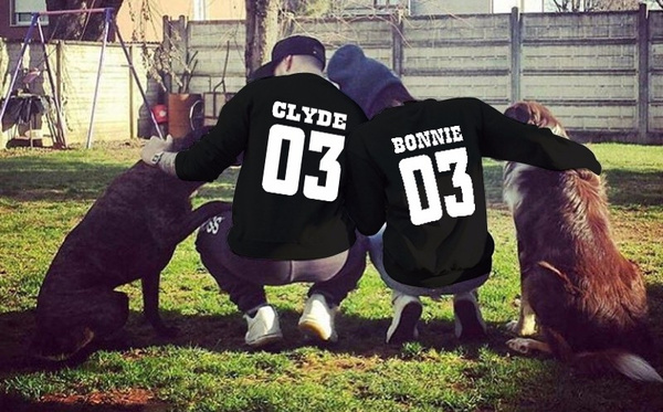 bonnie clyde moletom com capuz