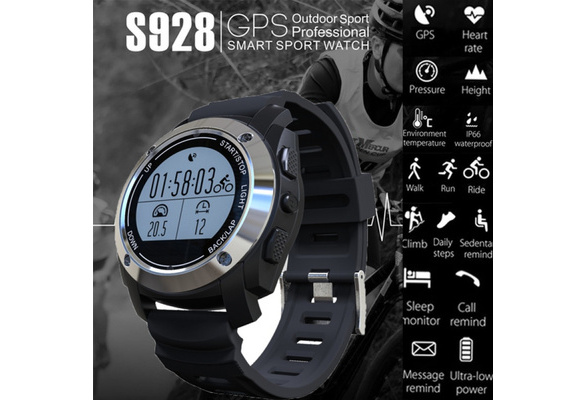 S928 GPS Outdoor Sports Smart Watch IP66 Waterproof with Heart Rate Monitor Pressure Wish