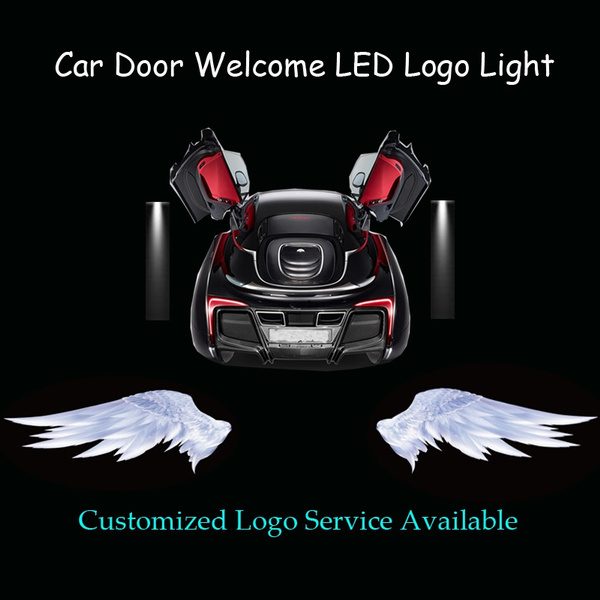 2x Car Door Wireless LED Angel Wings Logo Laser Shadow Projection Welcome  Light
