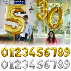 1pcs 40 Inch Gold/Silver Number 0-9 Aluminum Foil Balloons Digital Birthday Wedding Party Decorations Numbers Balloon