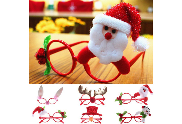 Santa arbre de Noël Lunettes Rouge Nouveauté Noël Cadre Soirée Robe Fantaisie Accessoire