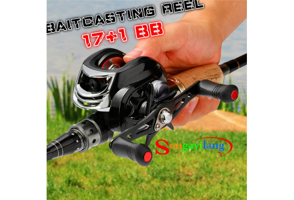 Cheap Fishing Reel 17 +1BB Baitcasting Reels Hand Front Drag Spinning Reel  Casting Fishing Reels