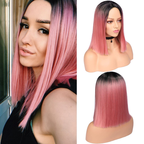 pink wig heat resistant