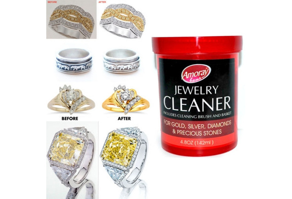 Jewelry Cleaner Solution Safely Clean All Jewelry Gold Silver Diamonds  Stones