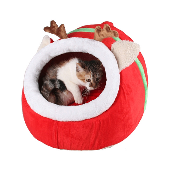 christmas cat bed
