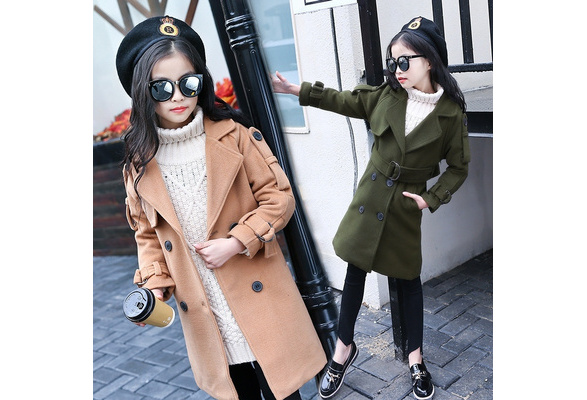 girls belted winter coat