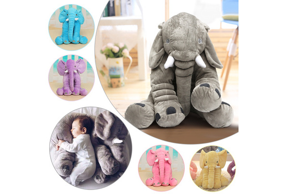 large plush elephant sleeping pillow