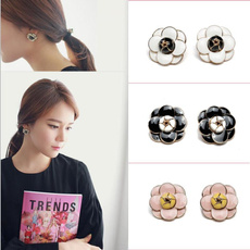 Flowers, camllia, Jewelry, Stud Earring