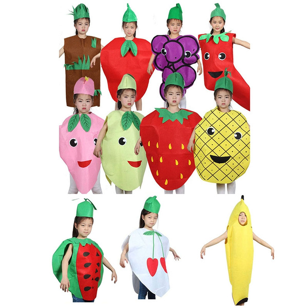 Children's Day Halloween Party Cartoon Fruit Hat Vegetable Peach Apple  Strawberry Watermelon Banana Cosplay Costume For Boy Girl | Fruugo NO