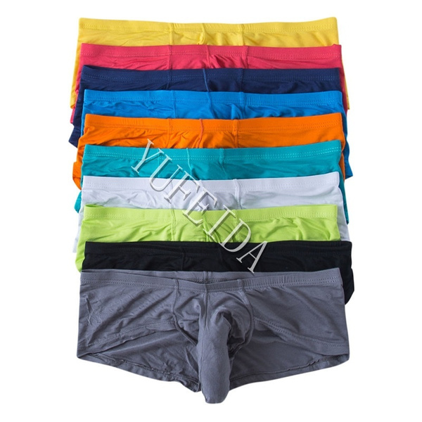 Mens Sexy Low-rise Modal Boxer Briefs Pouch Underwear Shorts Trunks  Underpants