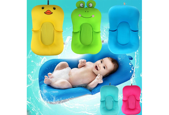 Baby Bath Tub Pillow Pad Lounger Air Cushion Floating Soft Seat