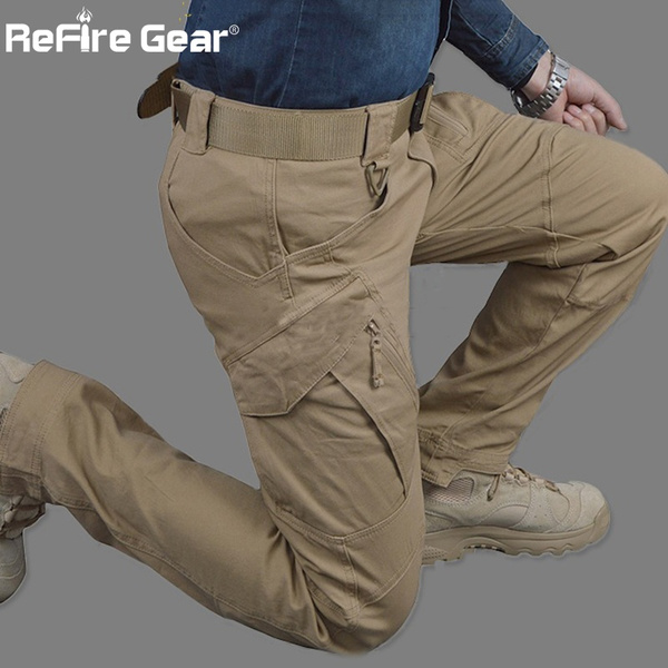 Hot Men Combat Cotton Many Pockets 
