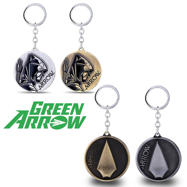 DC Comics Superhero Green Arrow Design Logo Alloy Key Chains Keychain Keyring